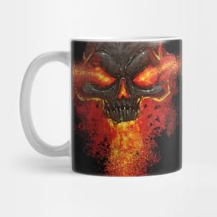 Flaming Skull on Fire Burning Skull Mug